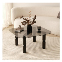 Konferenční stolek KEI 40x80 cm hnědá/černá