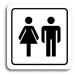 Accept Piktogram "WC ženy, muži" (80 × 80 mm) (bílá tabulka - černý tisk)