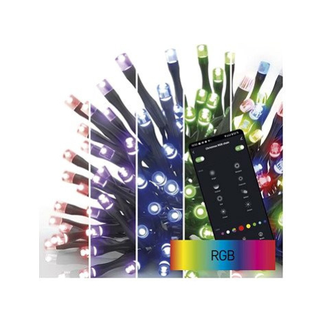 EMOS GoSmart LED vánoční řetěz, 24 m, venkovní i vnitřní, RGB, programy, časovač, wifi