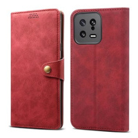 Lenuo Leather flipové pouzdro pro Xiaomi 13, červená