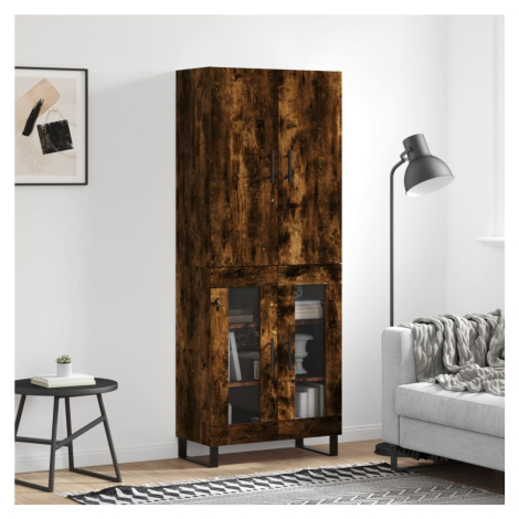 vidaXL Skříň highboard kouřový dub 69,5 x 34 x 180 cm kompozitní dřevo