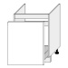 ArtExt Kuchyňská skříňka spodní dřezová BONN | D1ZA 60 Barva korpusu: Černá