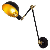 Nástěnné svítidlo v černé a zlaté barvě ø 15 cm Sivani – Opviq lights