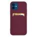 Silikonové pouzdro s kapsou na iPhone 13 Mini 5.4" burgundy