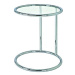 Noční stolek Karin, 55 cm, stříbrná / čirá