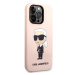 Karl Lagerfeld KLHMP14LSNIKBCP hard silikonové pouzdro iPhone 14 PRO 6.1" pink Silicone Ikonik M