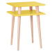 Žlutý odkládací stolek Ragaba Square, 43 x 43 cm