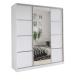 Nejlevnější nábytek Litolaris 180 se zrcadlem - bílý mat