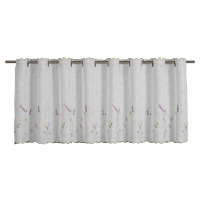 Sehlbach Vitrážová záclona s průchodem, levandulová louka, fialová, 135 x 45 cm