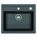 SET ALVEUS ATROX 30/91 + BATERIE SIROS 91 - obdélníkový černý granitový dřez 590x500x200 mm v se