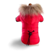 Surtep Zimní bunda s kapucí pro psa - Červená