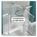 Zábrana Pupyhou pro dveře/schody, Bílá Velikost otvoru pro zábranu: 97 - 104 cm