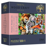 Puzzle dřevěné Divoké kočky v džungli 501 dílků
