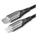 Vention Lightning MFi to USB-C Braided Cable (C94) 1M Gray Aluminum Alloy Type