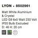NOVA LUCE stropní svítidlo LYON matný bílý hliník a křišťál G9 6x5W 230V IP20 bez žárovky 850296