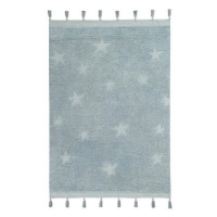 Přírodní koberec, ručně tkaný Hippy Stars Aqua Blue 120 × 175 cm