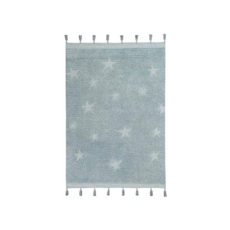 Přírodní koberec, ručně tkaný Hippy Stars Aqua Blue 120 × 175 cm Lorena Canals