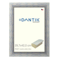 DANTIK rámeček 29,7 × 42, PAINT modrý velký plexi čiré