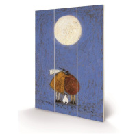 Dřevěný obraz Sam Toft - A Moon To Call Their Own, 40x59 cm
