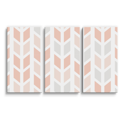 Obraz - 3-dílný Světlé kosodélníky - 120x80 cm