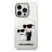 Karl Lagerfeld IML Glitter Karl and Choupette NFT Zadní Kryt pro iPhone 14 Pro Transparent