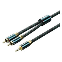 Vention Cotton Braided 3.5mm Male to 2RCA Male Audio Cable 3M Green Copper Type