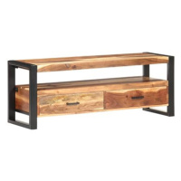 TV stolek 120x35x45 cm masivní dřevo se sheeshamovým povrchem