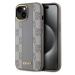 DKNY PU Leather Checkered Pattern Magsafe kryt iPhone 15 béžový