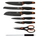 BERLINGERHAUS Sada nožů ve stojanu 8 ks Granit Diamond Line černá/oranžová BH-2117