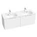 Koupelnová skříňka pod umyvadlo Ravak Classic II 130x47x45 cm bílá lesk X000001482