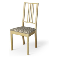 Dekoria Potah na sedák židle Börje, béžová - bílá střední kostka, potah sedák židle Börje, Quadr