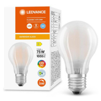 LED žárovka LED E27 A60 7,5W = 75W 1055lm 4000K Neutrální 300° CRI90 Filament Mléčná Stmívatelná