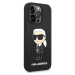 Karl Lagerfeld Liquid Silicone Ikonik NFT kryt iPhone 15 Pro Max černý