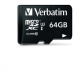 VERBATIM MicroSDXC karta 64GB Pro, U3 + adaptér