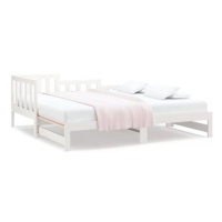 Výsuvná postel bílá 2× (90 × 200) cm masivní borovice, 820742