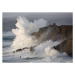 Fotografie Massive waves breaking on headland, Cornwall,, David Clapp, 40 × 30 cm