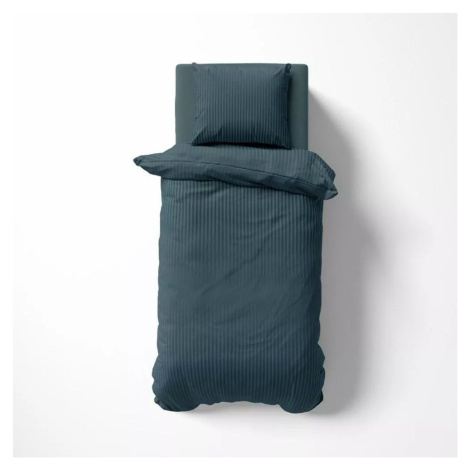 Damaškové povlečení PURE pruhy 140x200 cm Modrá