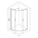 MEXEN/S Rio sprchový kout čtvrtkruh 80 x 80, dekor, černý + vanička Rio včetně výpustě 863-080-0