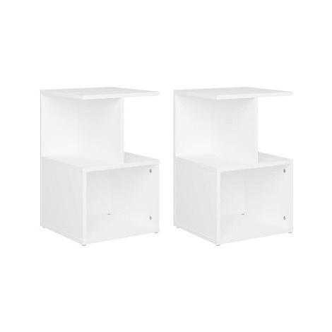 SHUMEE Noční stolky 2 ks bílé 35 × 35 × 55 cm dřevotříska, 806347