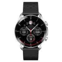 Garett Smartwatch V10 Silver-black leather