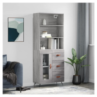 vidaXL Skříň highboard šedá sonoma 69,5 x 34 x 180 cm kompozitní dřevo