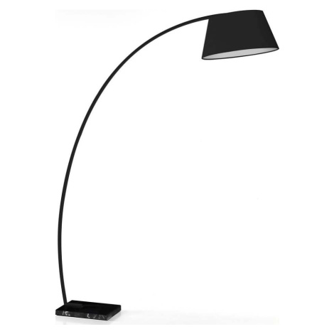 Černá stojací lampa s textilním stínidlem (výška 205 cm) Yet – Tomasucci