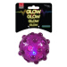 Hračka Dog Fantasy Glow míček z TPR gumy fialová 8cm