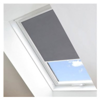 FOA Roleta Látková na střešní okna, ocelová šedá, LT 110, bílý profil, š 62 cm, v 101,2 cm