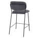 Norddan Designová barová židle Rosalie tmavě šedá