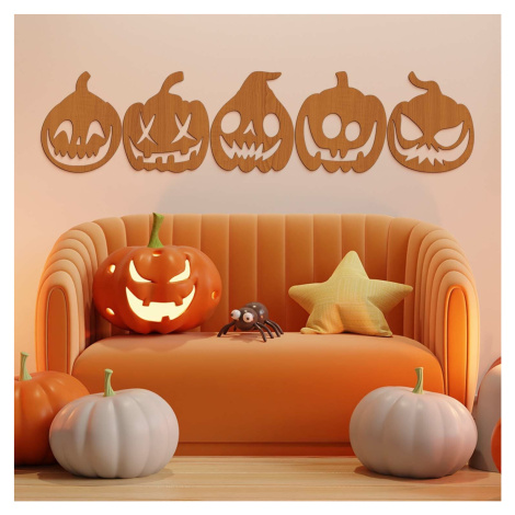 Dřevěná dekorace na Halloween - Dýně DUBLEZ