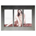 Ručně malovaný POP Art Kate Moss 3 dílný 120x80cm