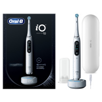 Oral-B iO 10 Bílý Elektrický Zubní Kartáček, 1 Kartáčková Hlava, 1 Nabíjecí Cestovní Pouzdro