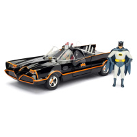 Autíčko Batman 1966 Classic Batmobile Jada kovové s otevíratelnými dveřmi a figurkou Batmana dél