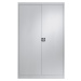 mauser Ocelová skříň s otočnými dveřmi, 4 police, šířka 1200 mm, světle šedá, vnější hloubka 420